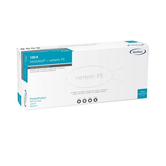 Κτηνιατρικά γάντια MaiMed-veterin PE 90cm, πορτοκαλί, 100 τεμάχια/κουτί | Κουτί (100 τεμάχια)