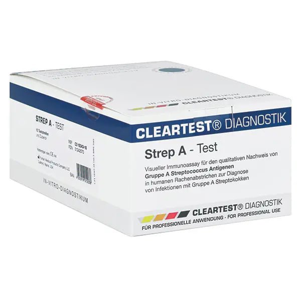 Πακέτο δοκιμαστικών ταινιών Cleartest Strep A: 25 δοκιμαστικές ταινίες | Πακέτο (25 δοκιμές)