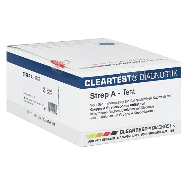 Πακέτο φόρμας κασέτας Cleartest Strep A-Test: 20 κασέτες δοκιμής | Πακέτο (20 τεστ)