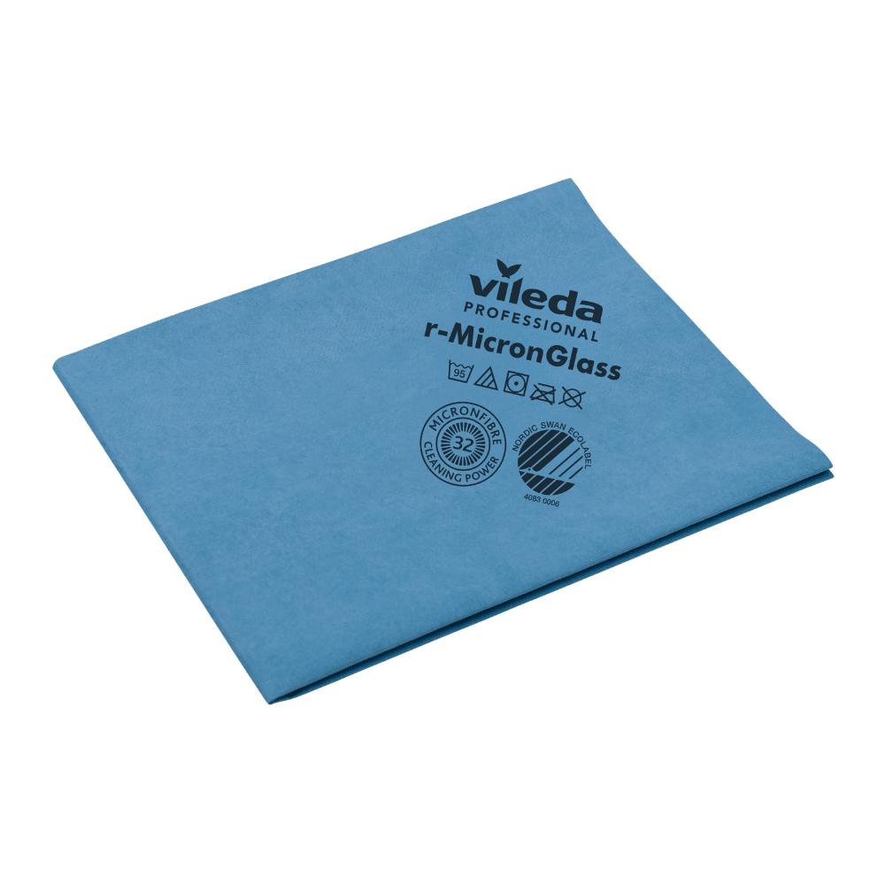 Vileda Professional R -Micronglass Glass Plass - 50 x 40 cm | Πακέτο (5 τεμάχια)