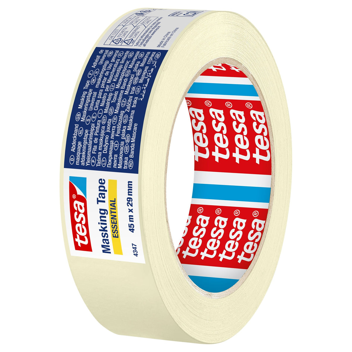 tesa 4347 Essential Papierklebeband, chamois 45 m x 29 mm