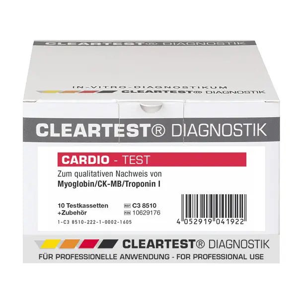 Πακέτο Cleartest Cardio Myglobin/CK-MB/Trop I: 10 τεστ | Πακέτο (10 τεστ)