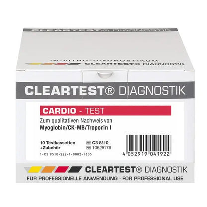 Πακέτο Cleartest Cardio Myglobin/CK-MB/Trop I: 10 τεστ | Πακέτο (10 τεστ)