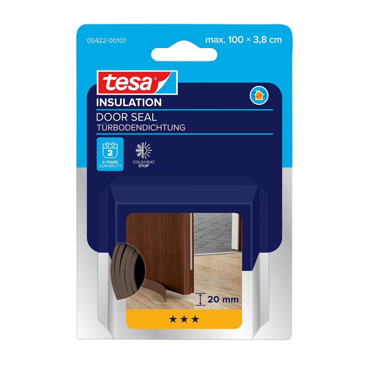 tesa INSULATION Türdichtung, 1 m x 38 mm braun