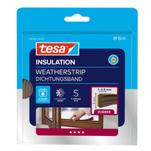 tesa INSULATION Dichtungsband Gummi S, braun 6 m x 9 mm
