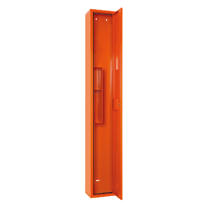 Stehschrank Erste-Hilfe-Trage orange leer