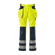 MASCOT® Almas craftsman παντελόνι, hi-vis κίτρινο/ναυτικό