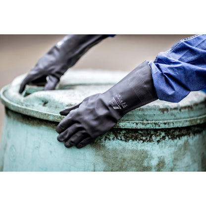 NITRAS BLACK BARRIER, γάντια χημικής προστασίας, μαύρο