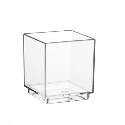 Τα Starpak 30 Fingerfood-Schalen είναι διαφανή, τετράγωνα δοχεία PS (55 ml, 4,7 x 4,2 x 4,2 cm), ιδανικά για σερβίρισμα ή παρουσίαση, απεικονισμένα σε λευκό φόντο. Πακέτο με 30 κομμάτια.