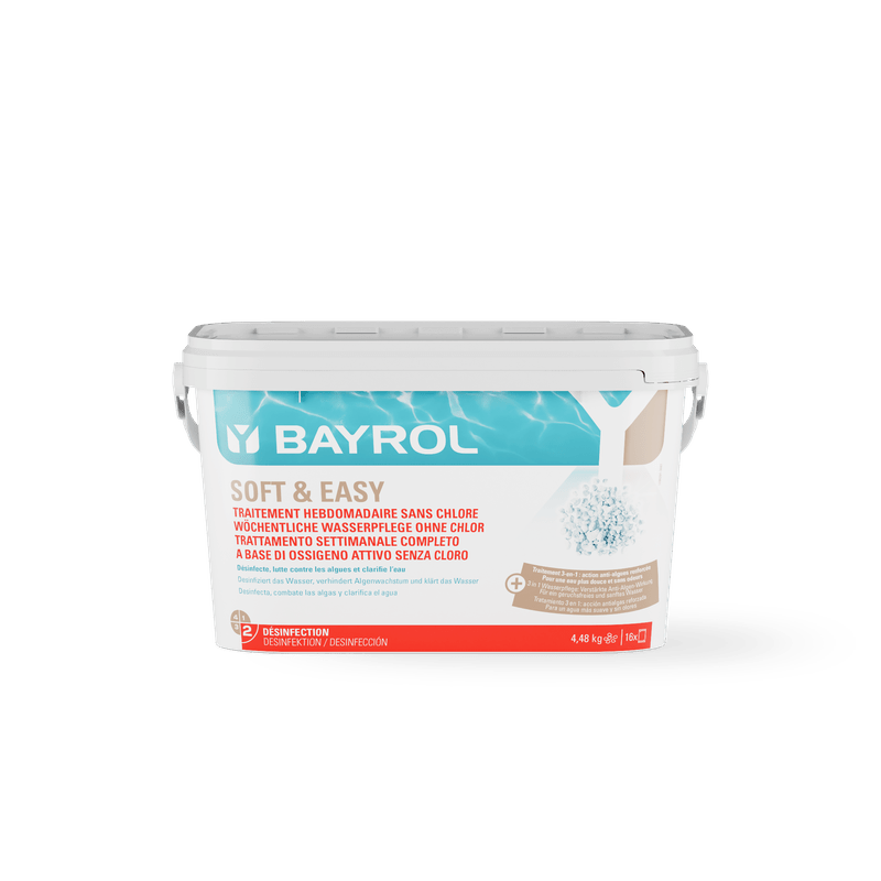 BAYROL Soft & Easy εναλλακτική λύση χωρίς χλώριο για την περιποίηση του νερού