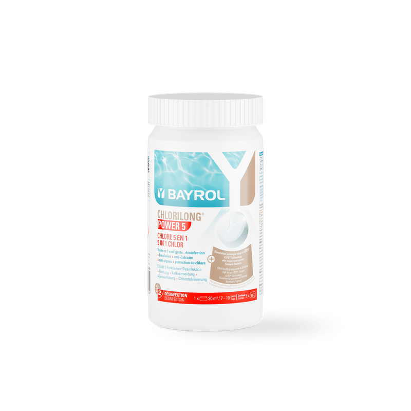 BAYROL Chlorilong® POWER 5 Ταμπλέτες χλωρίου 5 λειτουργιών αργής διάλυσης