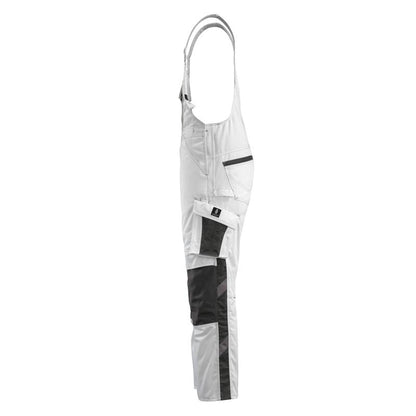 MASCOT® Augsburg dungarees, λευκό/σκούρο ανθρακί