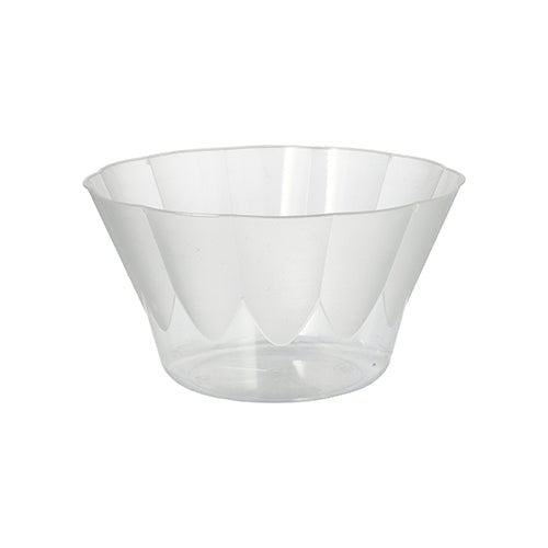 Το Starpak 400 ml διάφανο μπολ παγωτού και επιδόρπιου από πολυστυρένιο (Ø 12 cm, H 7 cm) από το πακέτο των 20 εντυπωσιάζει με ελαφρώς εκτεταμένο χείλος και εμφάνιση με όψεις - ιδανικό για επιδόρπια, παρουσιασμένο σε λευκό φόντο.