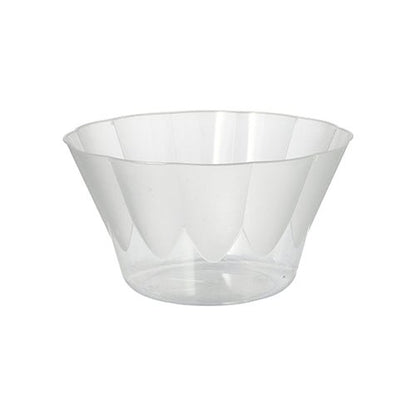 Το Starpak 400 ml διάφανο μπολ παγωτού και επιδόρπιου από πολυστυρένιο (Ø 12 cm, H 7 cm) από το πακέτο των 20 εντυπωσιάζει με ελαφρώς εκτεταμένο χείλος και εμφάνιση με όψεις - ιδανικό για επιδόρπια, παρουσιασμένο σε λευκό φόντο.