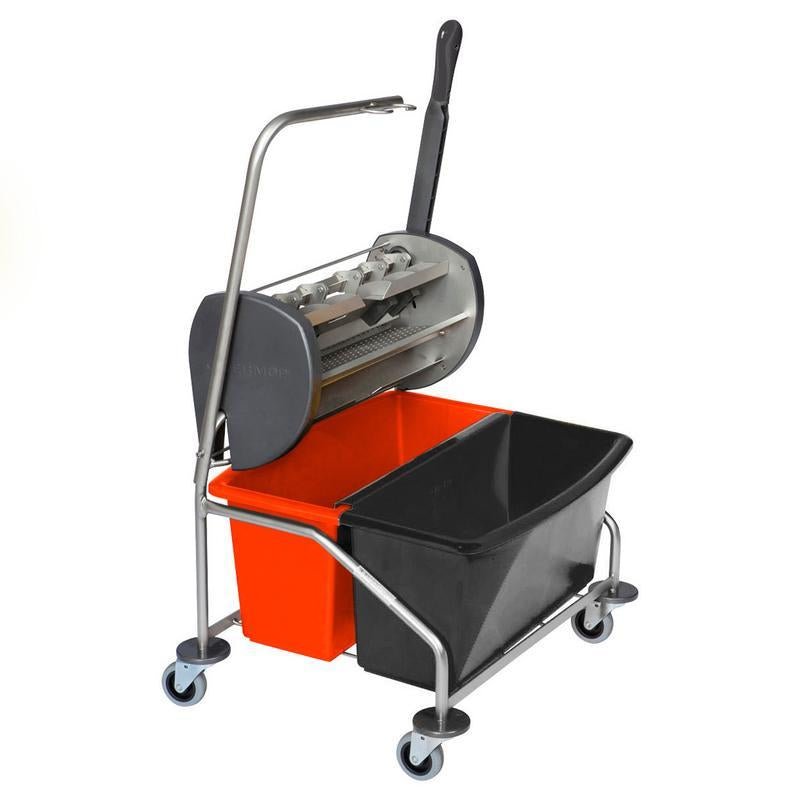 Καρότσι υγρού σφουγγαρίσματος VERMOP, F1 flat press ανοξείδωτο | 1 τεμάχιο