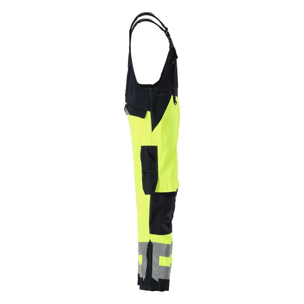 MASCOT® Newcastle dungarees, hi-vis κίτρινο/μαύρο-μπλε