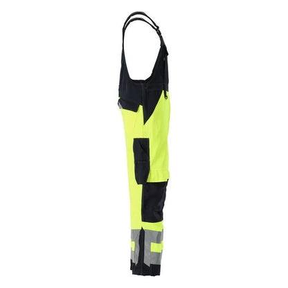 MASCOT® Newcastle dungarees, hi-vis κίτρινο/μαύρο-μπλε