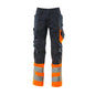 Παντελόνι MASCOT® Leeds, μαύρο μπλε/hi-vis πορτοκαλί