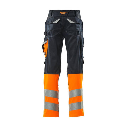 Παντελόνι MASCOT® Leeds, μαύρο μπλε/hi-vis πορτοκαλί