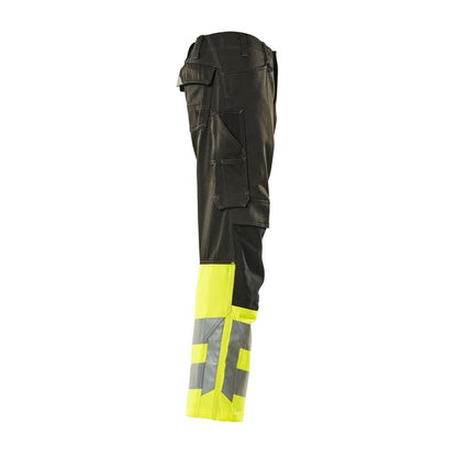 Παντελόνι MASCOT® Leeds, μαύρο/hi-vis κίτρινο