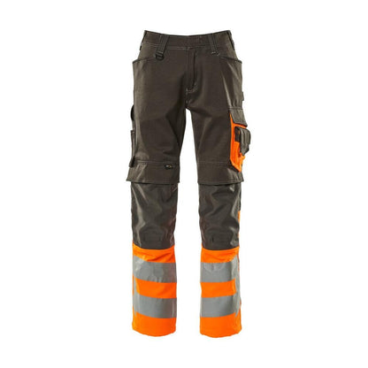 Παντελόνι MASCOT® Leeds, σκούρο ανθρακί/hi-vis πορτοκαλί