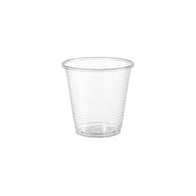 Απεικονίζεται ένα καθαρό, άδειο ποτήρι 160 ml της Duni GmbH (PLA Διαφανές, συσκευασία 50 τεμαχίων) μπροστά από ένα λευκό φόντο. Το ποτήρι έχει οριζόντιες αυλακώσεις, ένα απλό, κωνικό σχέδιο και είναι φιλικό προς το περιβάλλον καθώς και βιοδιασπώμενο.