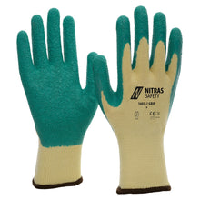 NITRAS GRIP, γάντια latex, κίτρινο / πράσινο