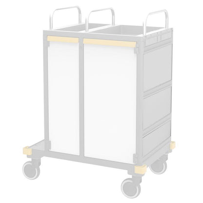 VERMOP πλαϊνός τοίχος πολλαπλών τοίχων Λευκό λευκό, 497 x 174 x 3 cm