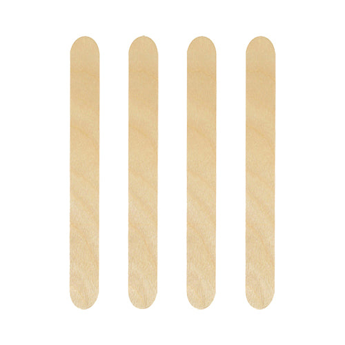 Τέσσερις PAPSTAR αναδευτήρες ποτών από ξύλο (15 εκ.) για κοκτέιλ Caipirinha είναι τοποθετημένοι κάθετα δίπλα-δίπλα σε λευκό φόντο.