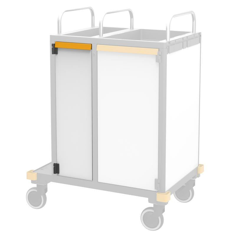 Πόρτα VERMOP L στενή + λαβή. Πλεξίδα. Whi.