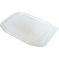 Ένα διαφανές καπάκι APET για δίσκο PP HMR (221x154x14 mm) της μάρκας Duni GmbH με στρογγυλεμένες γωνίες και ανυψωμένο χείλος φαίνεται σε λευκό φόντο. Η συσκευασία περιέχει 312 τεμάχια.