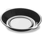 Η DF Pearl L1 - 1-χωρισμένη 1 Μαύρο PP Ø250x42 μπολ της Duni GmbH είναι ένα στρογγυλό, επίπεδο μπολ με μικρό χείλος, ιδανικό για την εστίαση. Παραδίδεται σε συσκευασίες των 350 τεμαχίων και είναι φωτογραφημένο σε λευκό φόντο.