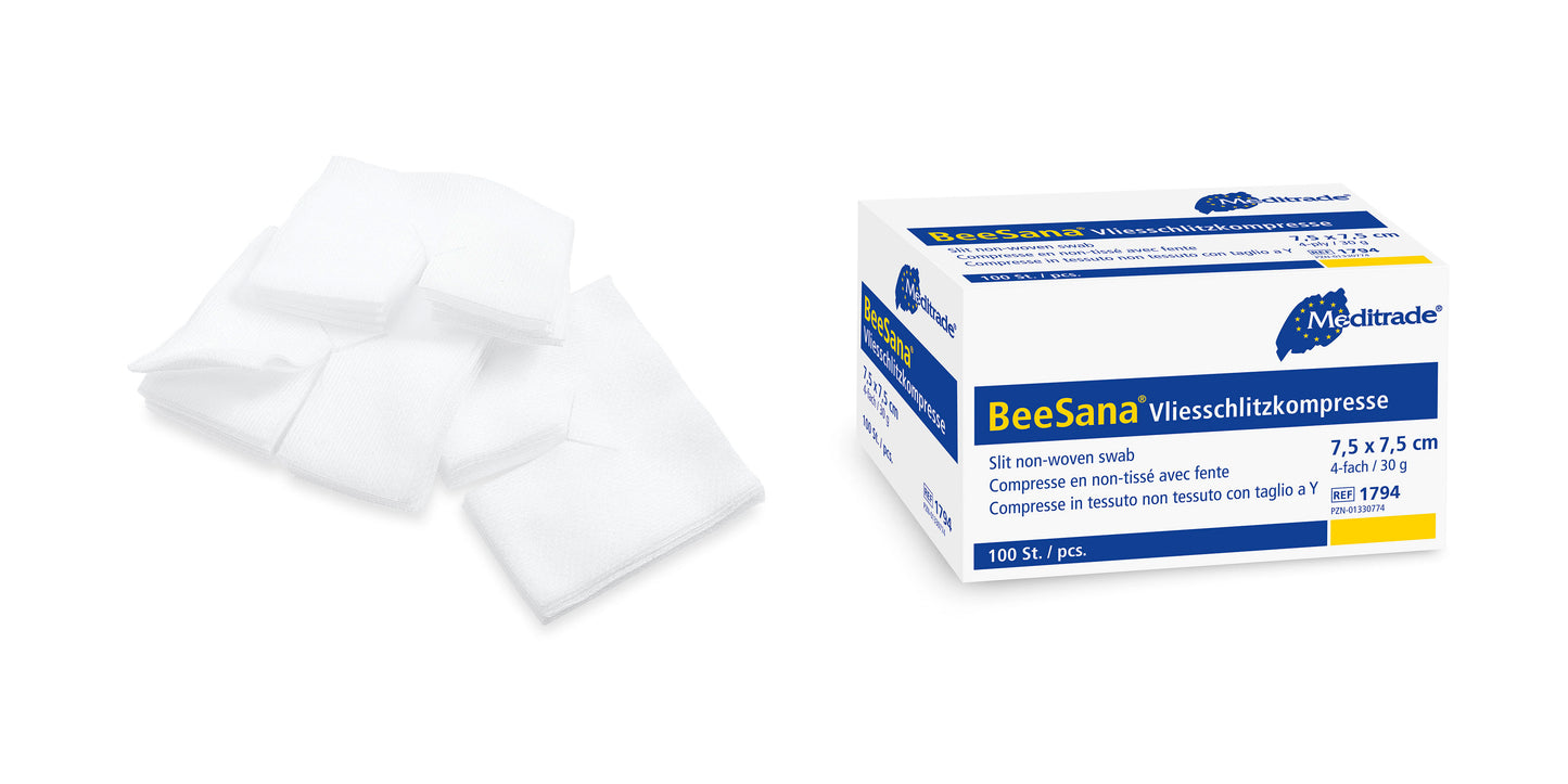 Κομπρέσα με σχισμή φλις BeeSana®, μη αποστειρωμένη, 4πλάσια