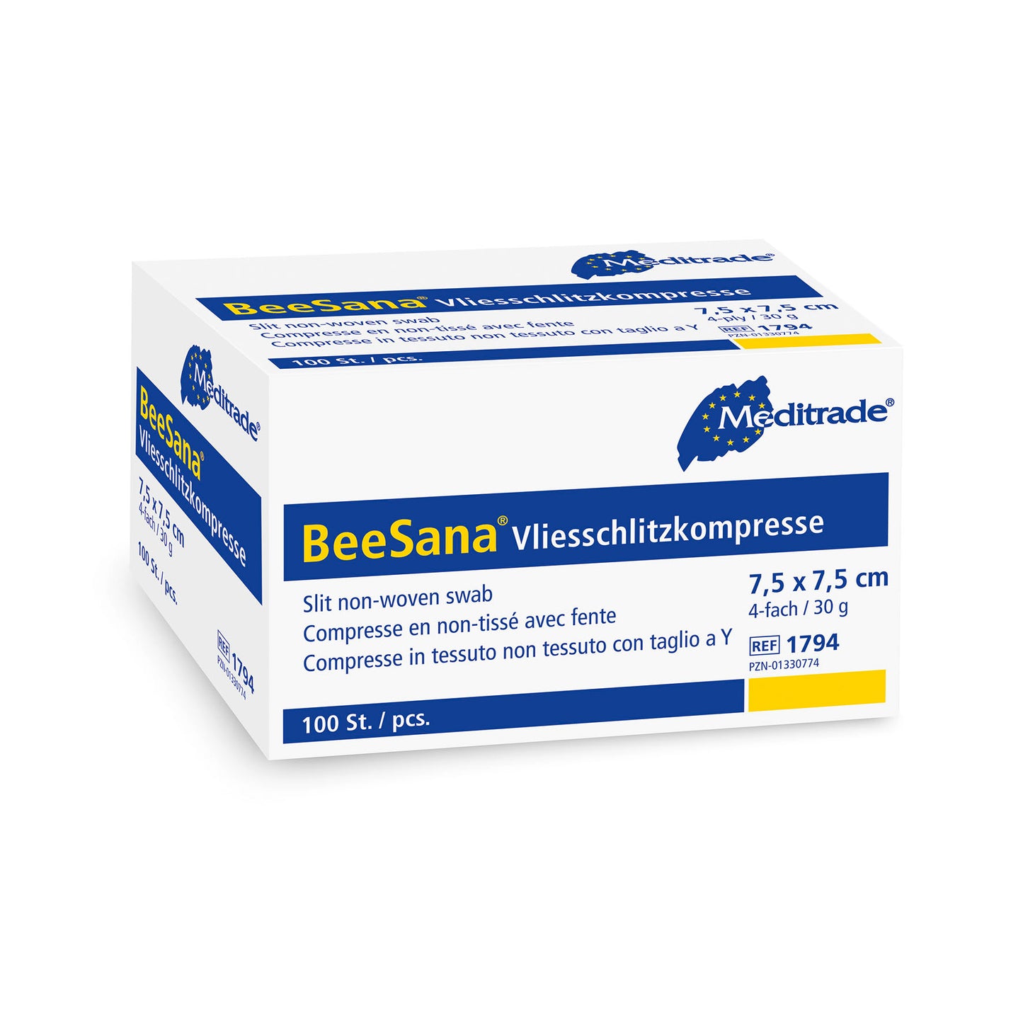 Κομπρέσα με σχισμή φλις BeeSana®, μη αποστειρωμένη, 4πλάσια