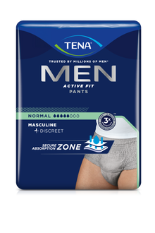 Tena Men Active Fit Pants Κανονικό παντελόνι ακράτειας, γκρι