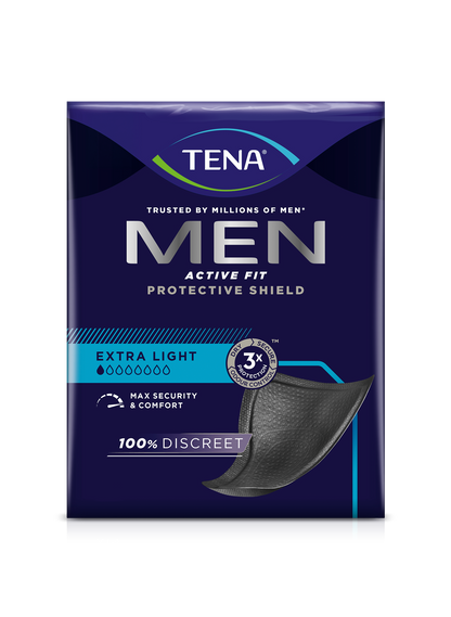 Tena Men Active Protective Shield Extra Light ANTINCE ANSERT | Πακέτο (14 τεμάχια)