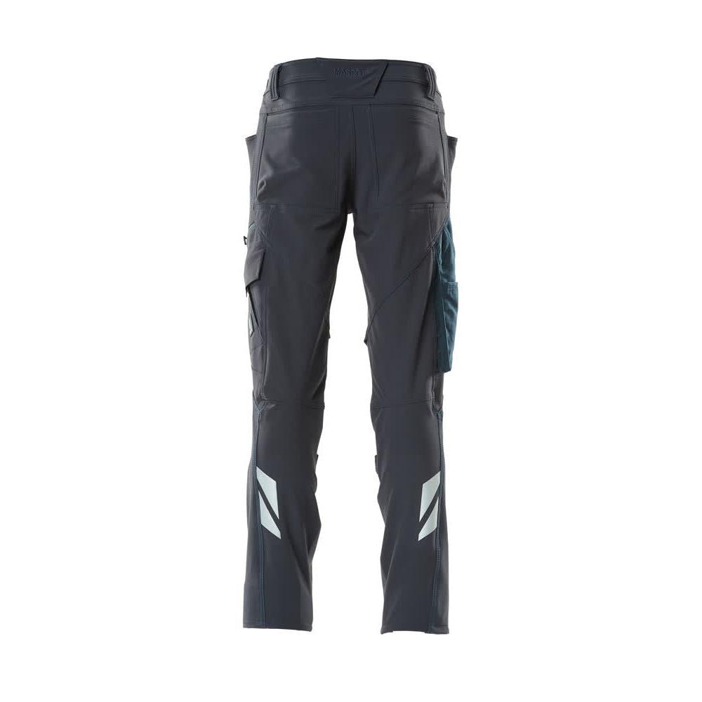 Παντελόνι, τσέπες στα γόνατα, παντελόνι ULTIMATE STRETCH, μαύρο-μπλε