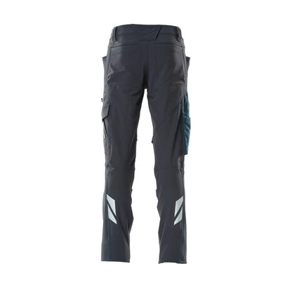Παντελόνι, τσέπες στα γόνατα, παντελόνι ULTIMATE STRETCH, μαύρο-μπλε