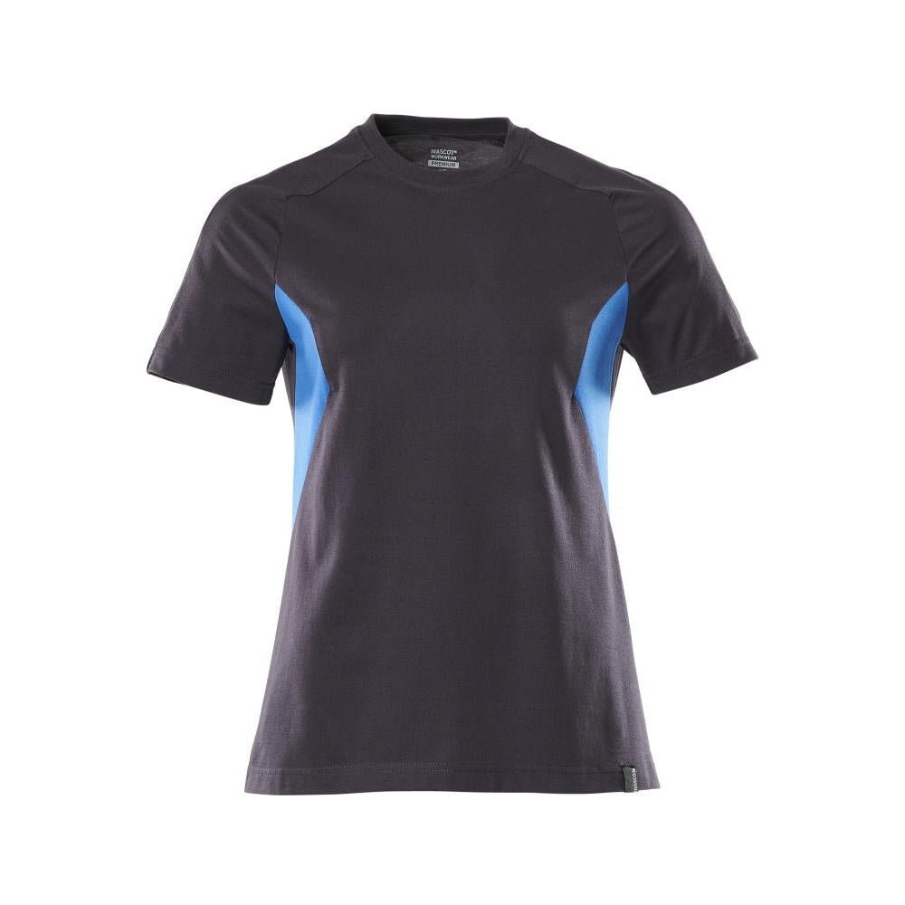 T-shirt, γυναικείο t-shirt, μαύρο μπλε/γαλάζιο