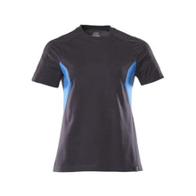 T-shirt, γυναικείο t-shirt, μαύρο μπλε/γαλάζιο