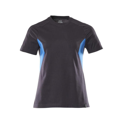 T-shirt, γυναικείο t-shirt, μαύρο μπλε/γαλάζιο