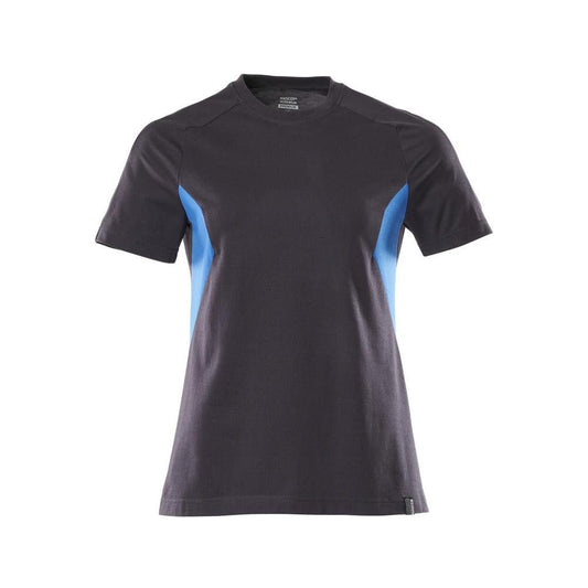 T-shirt, γυναικείο t-shirt, μαύρο μπλε/γαλάζιο