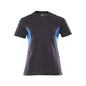 T-shirt, γυναικείο t-shirt, μαύρο μπλε/γαλάζιο