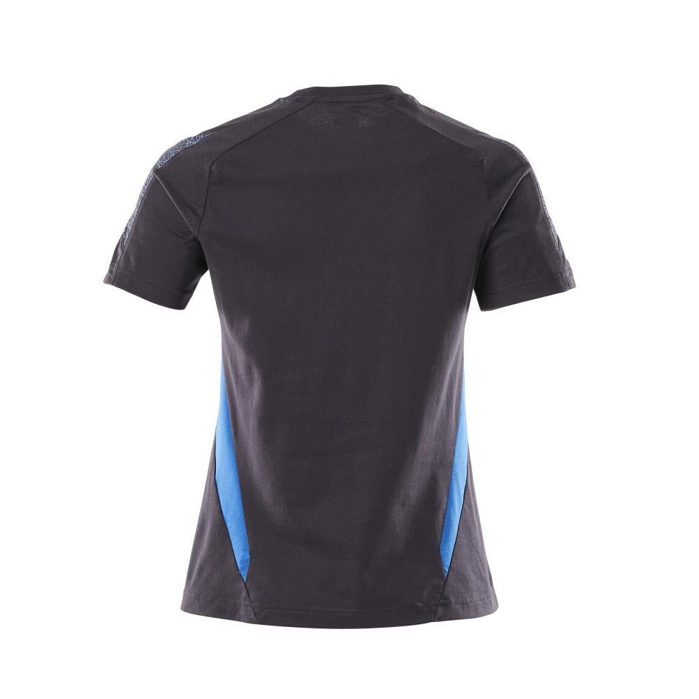 T-shirt, γυναικείο t-shirt, μαύρο μπλε/γαλάζιο