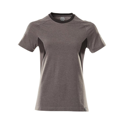 T-shirt, γυναικείο T-shirt, σκούρο ανθρακί/μαύρο