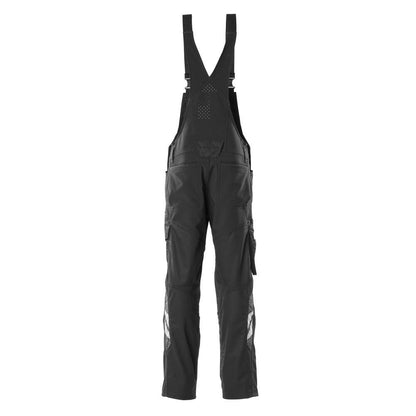 Dungarees, τσέπες στα γόνατα, stretch ένθετα Dungarees, μαύρο
