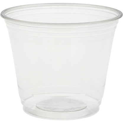Το Glas Crystal Transparent της Duni GmbH είναι ένα διαφανές πλαστικό ποτήρι με εκτεταμένο χείλος και οριζόντιες λαβές, που απεικονίζεται άδειο σε απλό λευκό φόντο. Ο κομψός σχεδιασμός του του προσδίδει την εμφάνιση κομψών γυαλικών και ταυτόχρονα είναι ανθεκτικό.