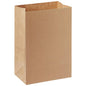 Η τσάντα Duni GmbH Take-Away χωρίς λαβές από FSC καφέ χαρτί (180x110x265 mm) στέκεται άδεια με ανοιχτό επάνω μέρος σε λευκό φόντο. Η φιλική προς το περιβάλλον συσκευασία δείχνει αιχμηρές άκρες και λείες πλευρές. Συσκευασία: 500 κομμάτια.