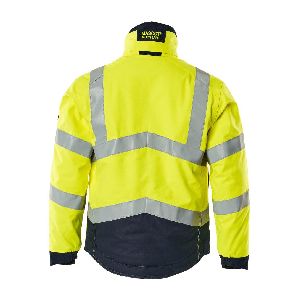 Χειμερινό μπουφάν με καπιτονέ φόδρα Pilot jacket Multisafe, hi-vis κίτρινο/μαύρο-μπλε