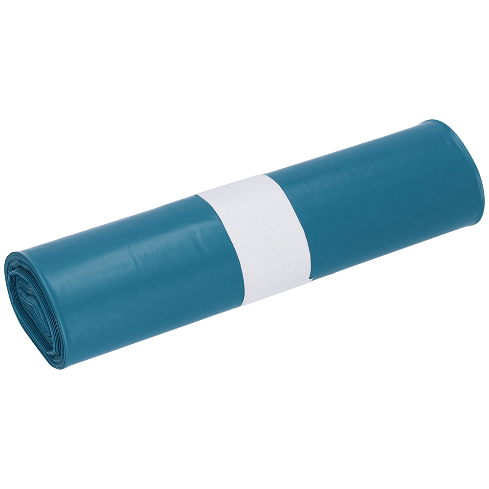 Ένας μπλε ρολό DEISS 20025 (480x650 mm Τύπος 70) της EMIL DEISS KG, με μια λευκή χάρτινη ζώνη στη μέση, απεικονίζεται σε απλό λευκό φόντο. Το ρολό περιέχει 25 σακούλες.